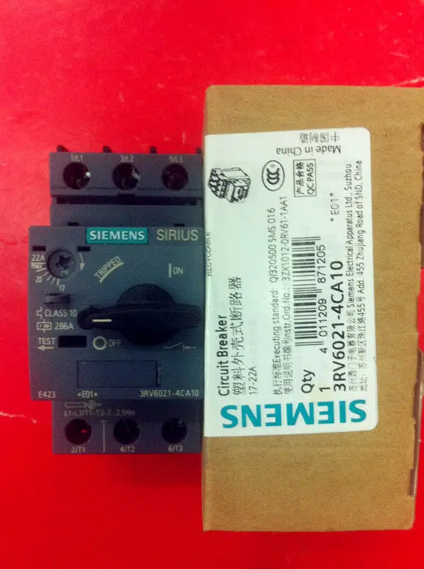 1pc      Siemens   3RV6021-4CA10  17-22A  circuit  breaker  free shipping