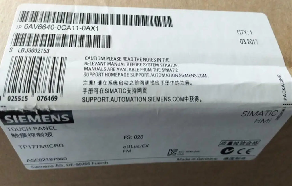 6AV6 640-0CA11-0AX1 6AV6640-0CA11-0AX1 HMI for Siemens NEW