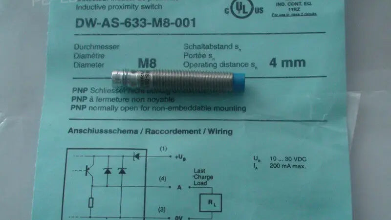 DW-AS-633-M8-001 DWAS633M8001 Contrinex proximity switches NEW IN BOX
