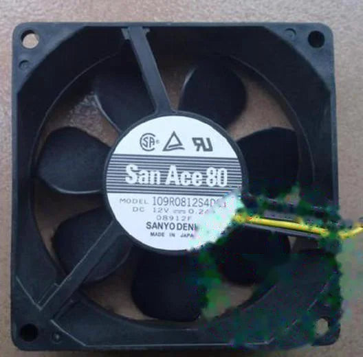 1pc new fan 109R0812S4D01 DC12V 0.24A SANYO 80*80*25MM freeship
