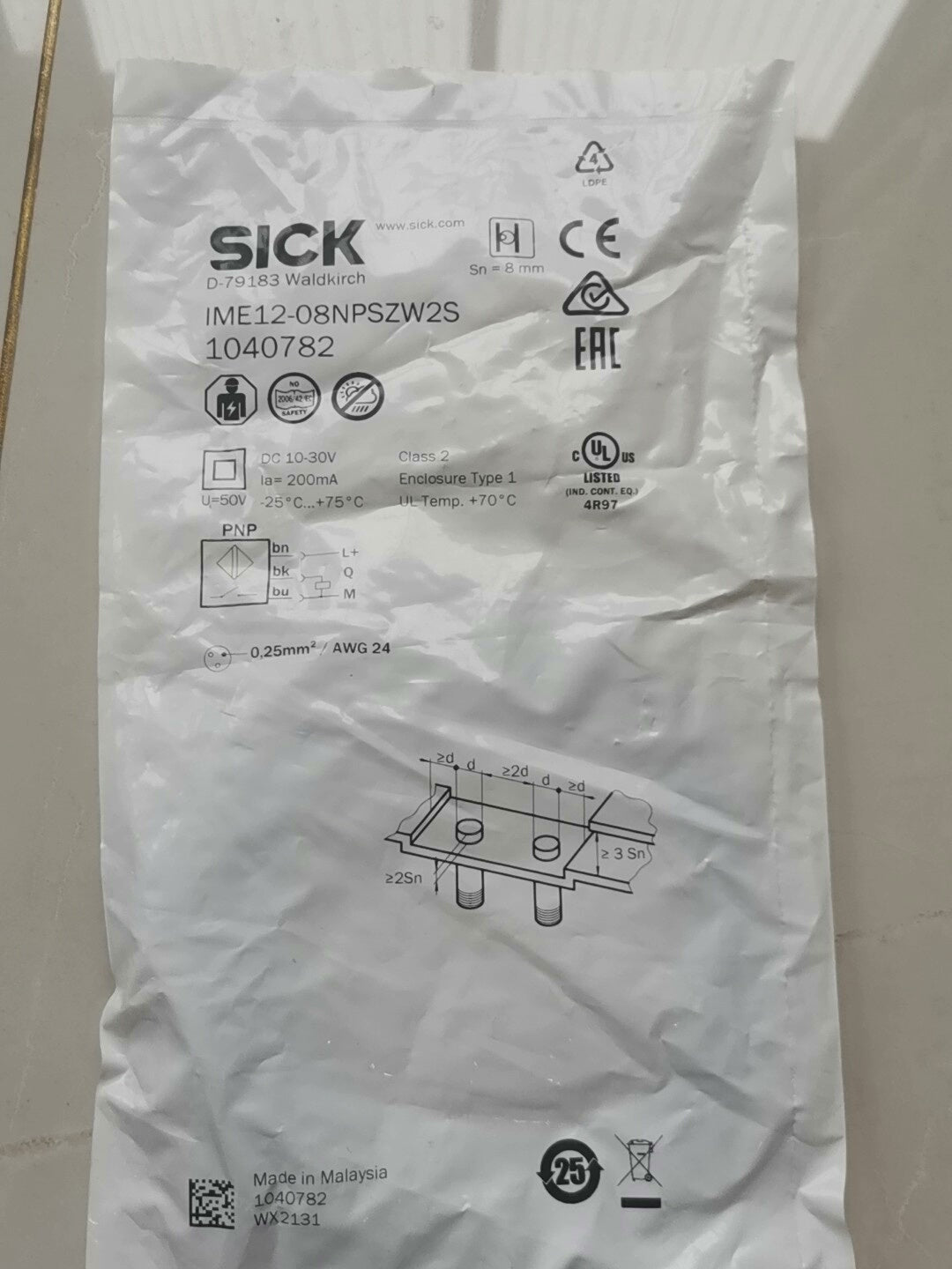 1pc new in box freeshipping SICK IME12-08NPSZW2S