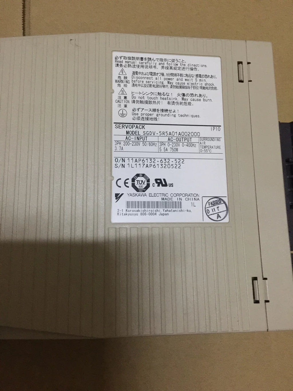 1pc New   YASKAWA SGDV-5R5A01A002000