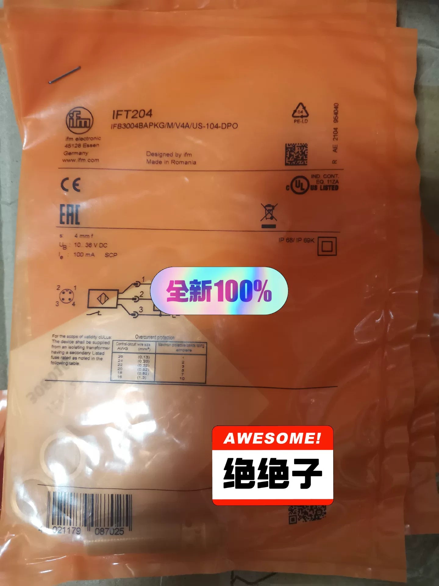 1PC NEW FOR  IFM IFT204  Free ship