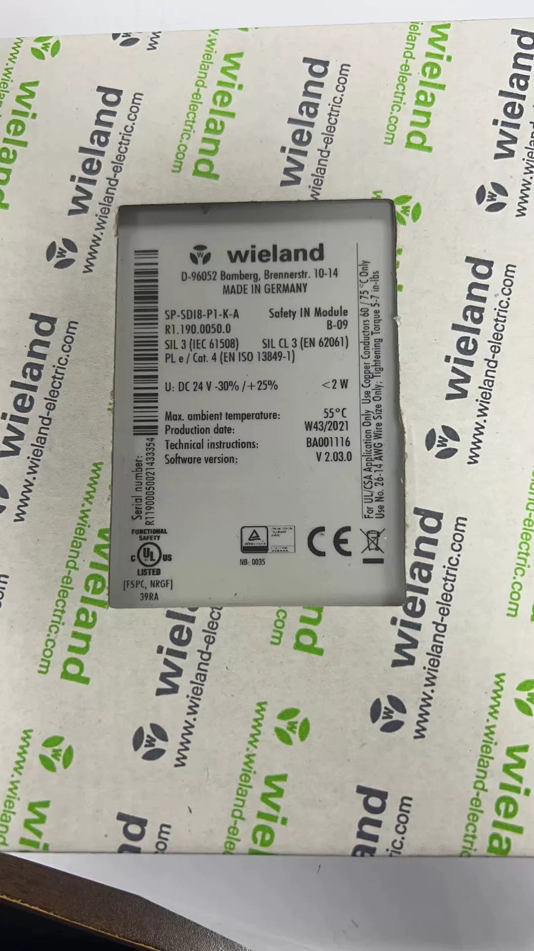 1pc new in box freeshipping wieland d-96052