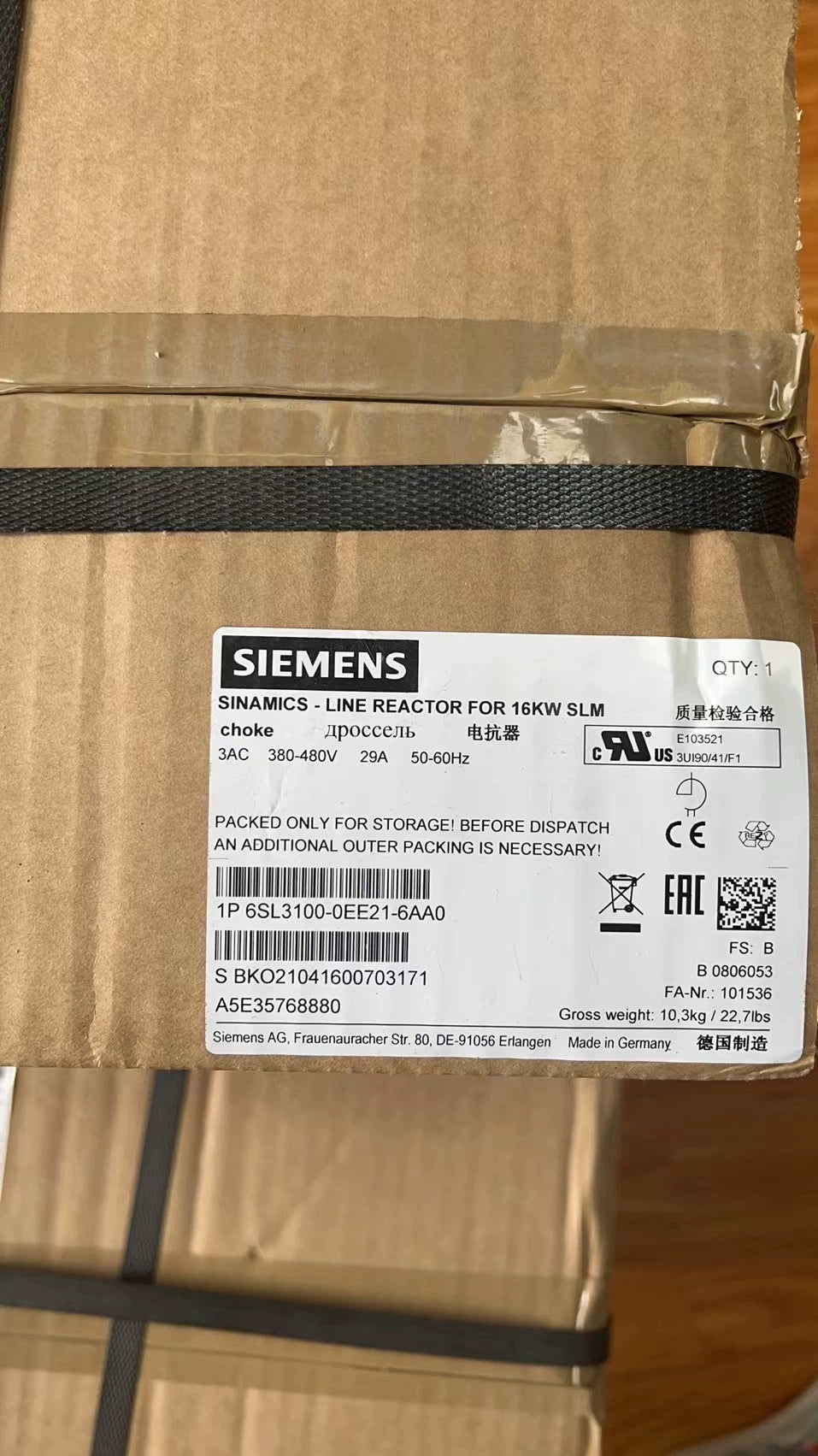 1PC New for Siemenz 6SL3100-0EE21-6AA0