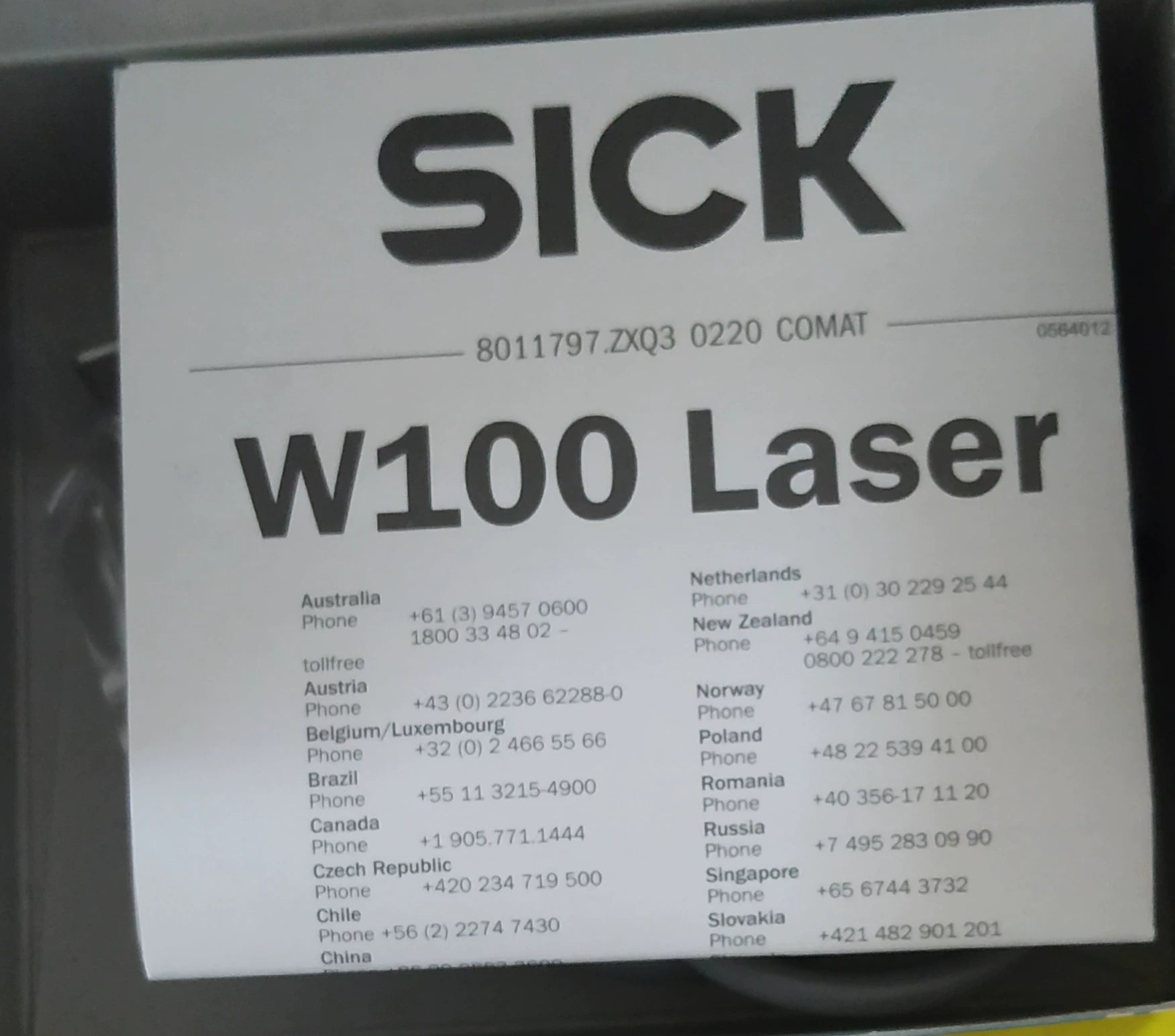 1pc New   SICK WT100L-F1141