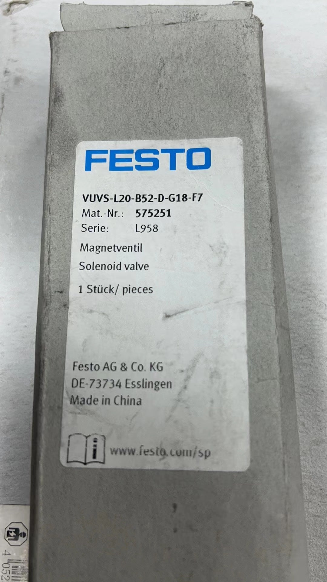 1pc new in box freeshipping FESTO VUVS-L20-B52-D-G18-F7  575251