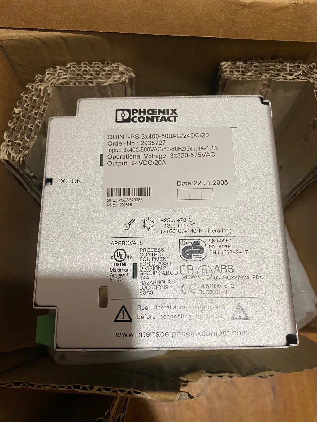 1pc new  phoenix   QUINT-PS-3¡Á400-500AC/24DC/20   2938727