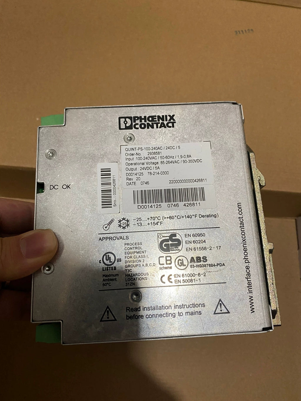 1pc new  phoenix   QUINT-PS-100-240AC/24DC 2938581