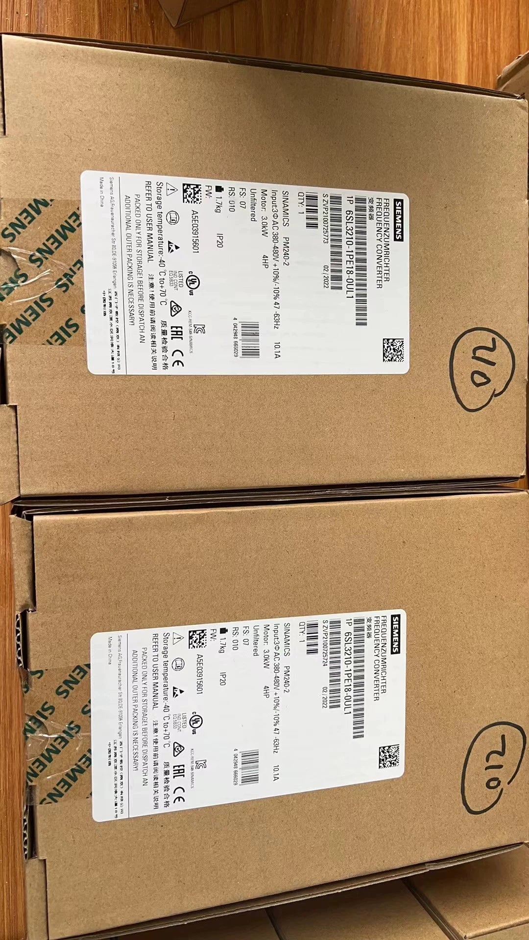1PC New for Siemenz 6SL3210-1PE18-0UL1
