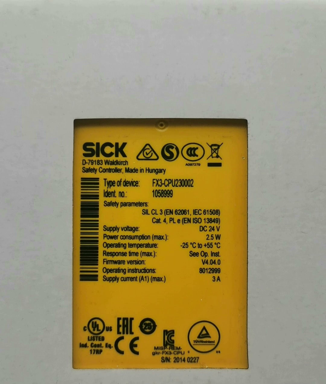 1pc new in box freeshipping SICK FX3-CPU230002 1058999