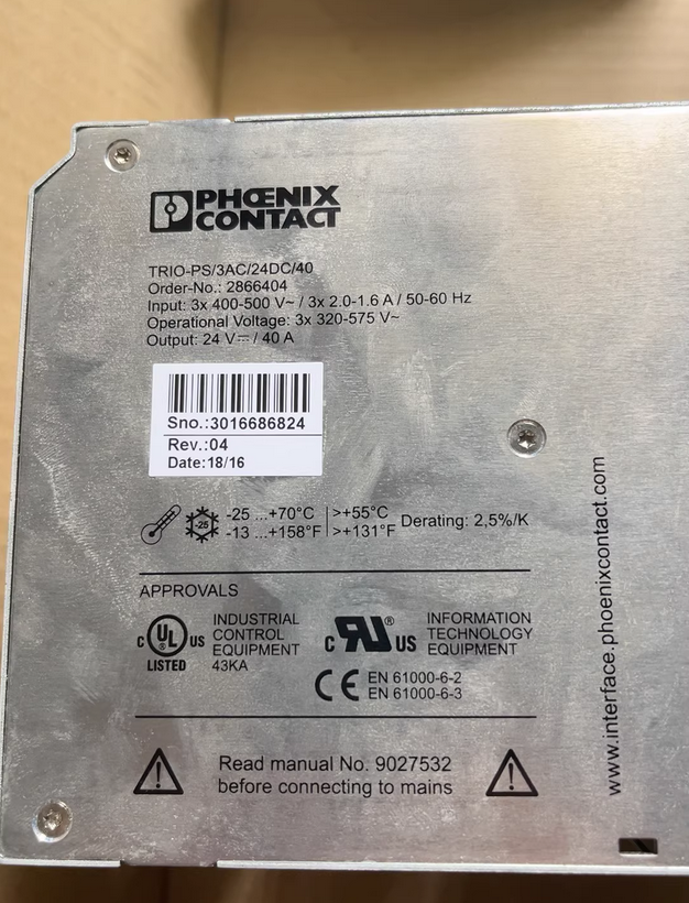 TRIO-PS/3AC/24DC/40 2866404  PHOENIX New in box